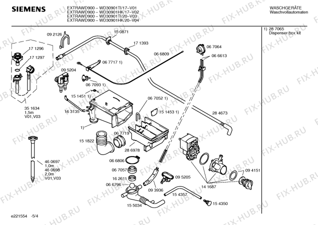 Схема №2 WD30901HK EXTRA WD900 с изображением Инструкция по эксплуатации для стиралки Bosch 00526350