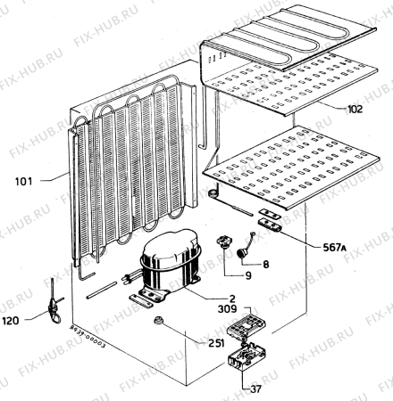 Взрыв-схема холодильника Unknown FVI1200 - Схема узла C10 Cold, users manual