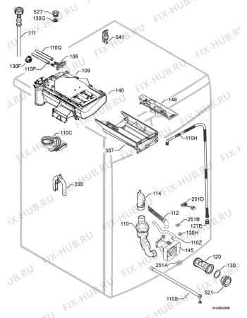 Взрыв-схема стиральной машины Electrolux EWF14580W CHILD LOCK - Схема узла Hydraulic System 272