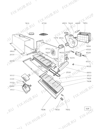 Схема №1 AKR 633 WH-2 с изображением Монтажный набор Whirlpool 481231038724