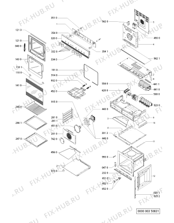 Схема №1 EMZE 3485 IN с изображением Панель для духового шкафа Whirlpool 481945358648