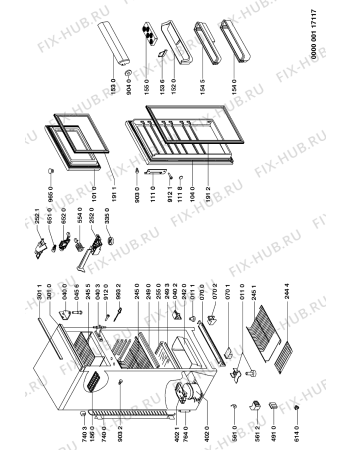 Взрыв-схема холодильника Whirlpool ART 686/M/IX/LH/GB - Схема узла