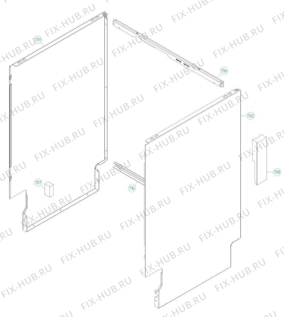 Взрыв-схема посудомоечной машины Asko D5434 (700124, DW90.1) - Схема узла 07