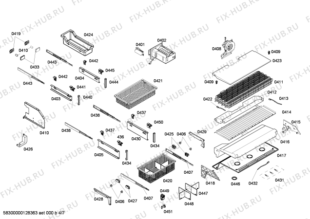 Схема №1 CIB36MIIR1 KF 1901 VI с изображением Крепеж для холодильника Bosch 00246402