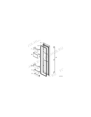 Взрыв-схема холодильника Aeg RMB76121NX - Схема узла Refrigerator door