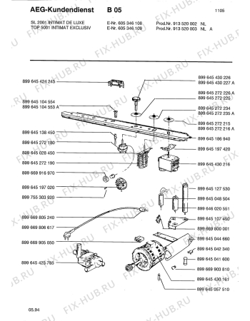 Взрыв-схема комплектующей Zanker TOP5001E INT.EXC 913 - Схема узла Electrical equipment