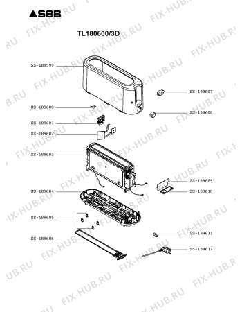 Схема №1 TL180600/3D с изображением Переключатель для электрофритюрницы Seb SS-189608