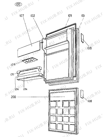 Взрыв-схема холодильника Acec RFCC3004 - Схема узла Doors