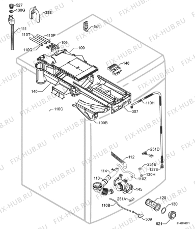 Взрыв-схема стиральной машины Husqvarna Electrolux QW14780 - Схема узла Hydraulic System 272