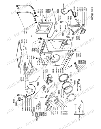 Схема №1 AWG 320-1 W с изображением Электролиния для стиралки Whirlpool 481232178138