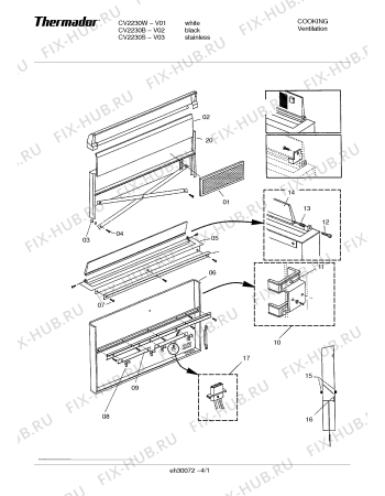 Схема №2 CV2230W с изображением Винт Bosch 00411485