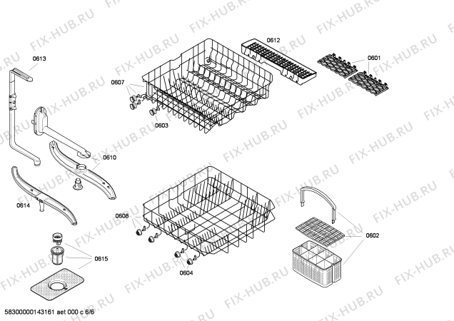 Взрыв-схема посудомоечной машины Constructa CG545J5 - Схема узла 06