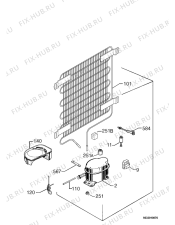 Взрыв-схема холодильника Aeg Electrolux SK91200-4E - Схема узла Cooling system 017