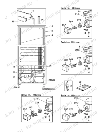 Взрыв-схема холодильника Electrolux ERB4000 - Схема узла C10 Cold, users manual