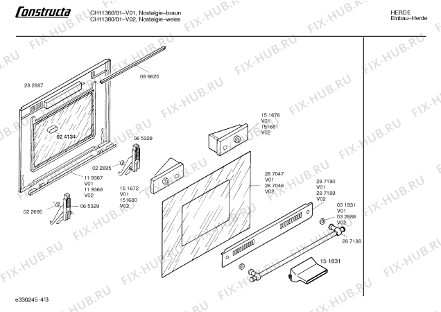 Схема №2 CH11360 с изображением Панель для духового шкафа Bosch 00287044