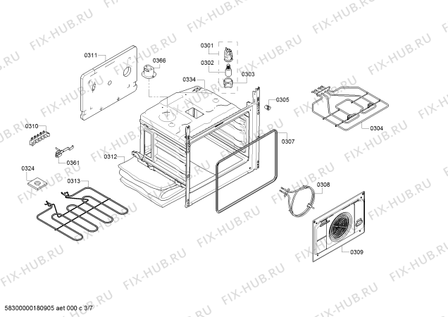 Схема №1 HA724260E с изображением Фронтальное стекло для плиты (духовки) Siemens 00771845