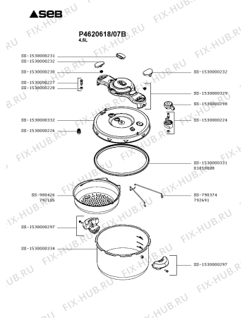Схема №1 P4624818/07A с изображением Кастрюля для духовки Seb SS-1530000298