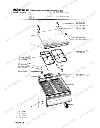 Схема №1 2306T с изображением Планка для плиты (духовки) Bosch 00125735