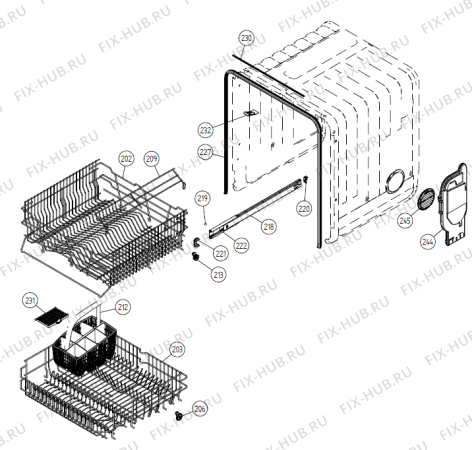 Схема №1 D600 SF   -White Bi (900001081, DW20.1) с изображением Сенсорная панель для посудомоечной машины Gorenje 361338