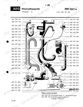 Взрыв-схема посудомоечной машины Aeg PRINCESS SL - Схема узла Section7