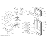 Схема №1 KDN43VL40I, Bosch с изображением Дверь морозильной камеры для холодильника Bosch 00774083