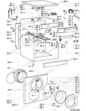 Схема №1 AWM 560/3 с изображением Вставка для стиральной машины Whirlpool 481945919615