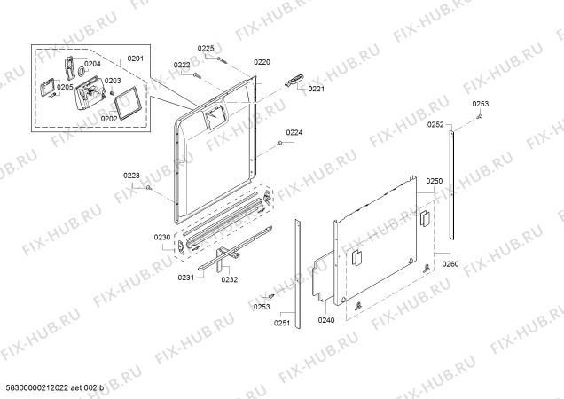 Взрыв-схема посудомоечной машины Bosch SMV46PX00D Exclusiv, Made in Germany - Схема узла 03