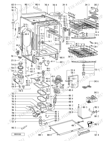 Схема №1 ADG 3552 AV с изображением Обшивка для посудомоечной машины Whirlpool 481245370643