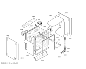 Схема №1 SL55M556EU с изображением Передняя панель для посудомойки Siemens 00449375