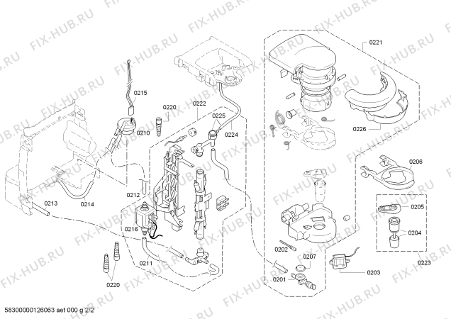 Схема №1 TAS4011EE TASSIMO с изображением Набор винтов для электрокофемашины Bosch 00610901
