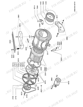 Схема №1 AWL 423/S с изображением Ручка (крючок) люка для стиралки Whirlpool 481949869528