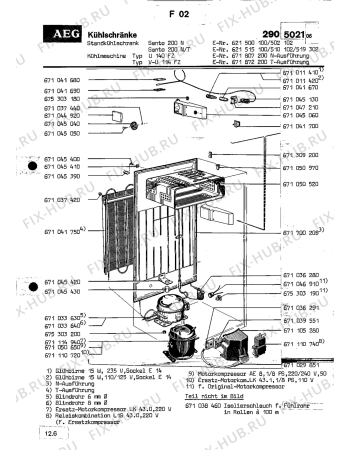 Взрыв-схема холодильника Aeg SANTO 200 N T - Схема узла Section2