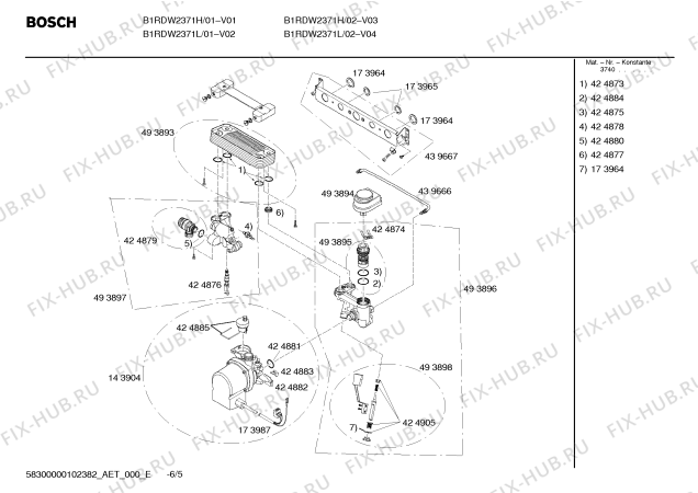 Схема №1 B1RDW2431H с изображением Уголок для бойлера Bosch 00173976