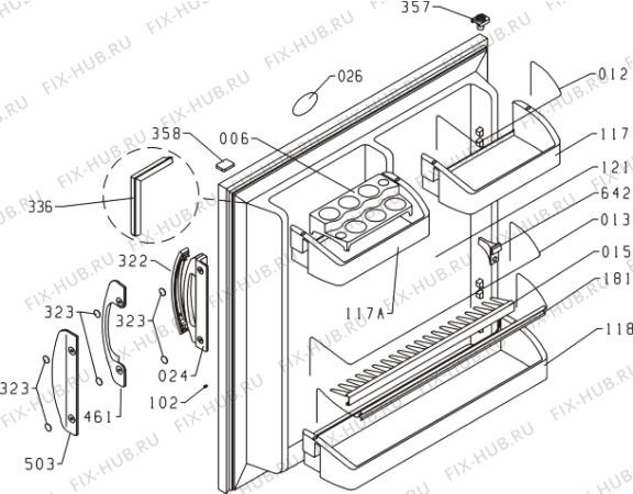 Взрыв-схема холодильника Gorenje RB4098W (273400, HBS0926) - Схема узла 02