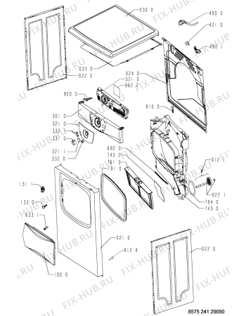 Схема №1 AWZ 2419 с изображением Декоративная панель для сушилки Whirlpool 481245214119