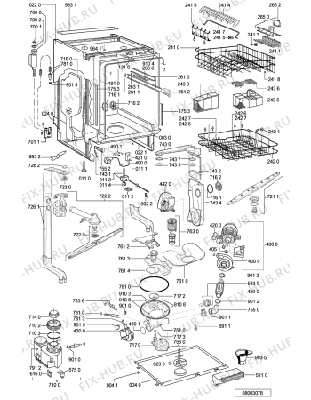 Схема №1 GSIE 6598 WS с изображением Обшивка для электропосудомоечной машины Whirlpool 481245371826