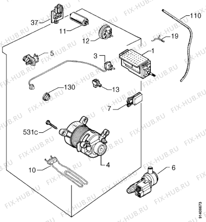 Взрыв-схема стиральной машины Zanussi FLS813 - Схема узла Electrical equipment 268
