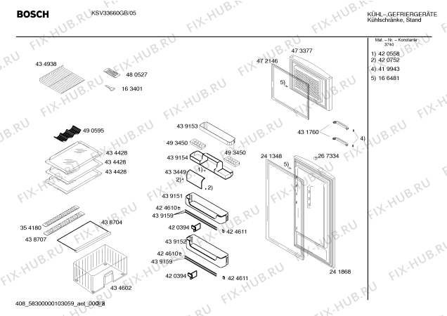 Схема №1 KSV33660GB с изображением Панель для холодильника Bosch 00439962