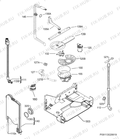 Взрыв-схема посудомоечной машины Rex Electrolux RSF4700ROX - Схема узла Hydraulic System 272