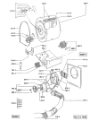 Схема №1 AWG 221/AL с изображением Двигатель (мотор) Whirlpool 481936158089