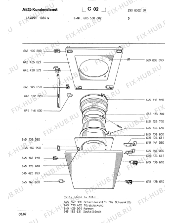 Взрыв-схема стиральной машины Aeg LAV1034 W - Схема узла Section1