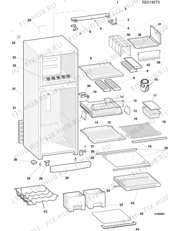Взрыв-схема холодильника Ariston ETDF400XLNFPWTR (F025770) - Схема узла