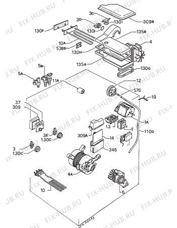 Взрыв-схема стиральной машины Zanussi WDT1051 - Схема узла Electrical equipment 268