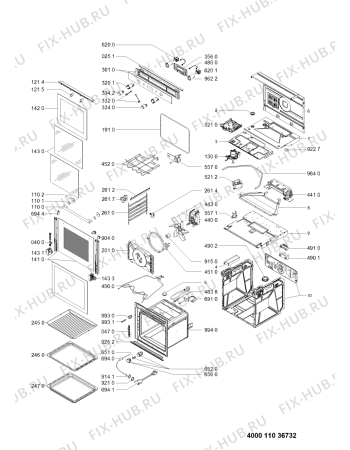 Схема №1 IBU 98 P RFS с изображением Микромодуль для плиты (духовки) Whirlpool 481011088858