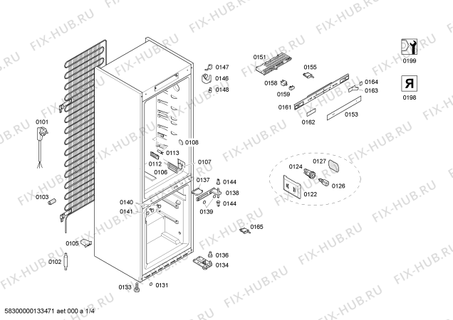 Схема №2 X5KXNSM362 с изображением Панель для холодильной камеры Bosch 00670646