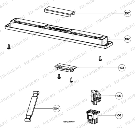 Взрыв-схема вытяжки Aeg Electrolux DD9995-B - Схема узла Section 2