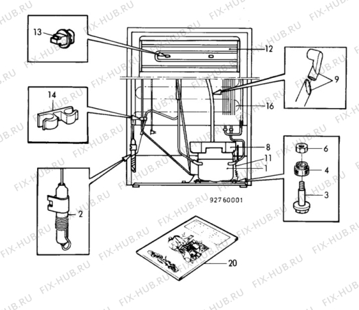 Взрыв-схема холодильника Unknown KS347 - Схема узла C10 Cold, users manual