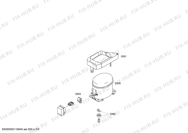 Схема №1 3FW1532A с изображением Корпус лампы для холодильника Bosch 00662010