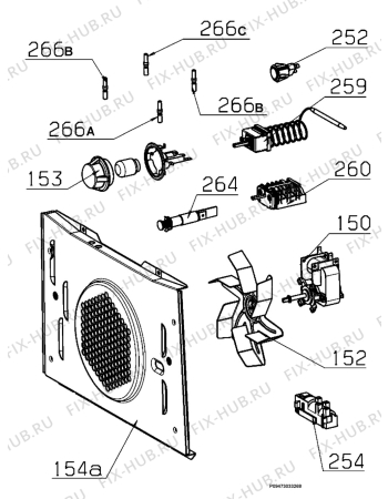 Взрыв-схема плиты (духовки) Electrolux CKG5060W - Схема узла Section 8