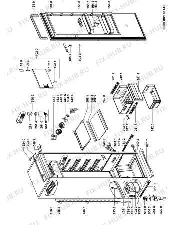 Схема №1 ARG 746/A с изображением Поверхность для холодильника Whirlpool 481245088346